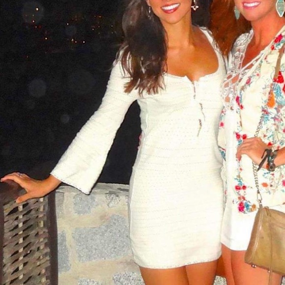 Free People Vintage Boho White Long sleeve dress - Picture 1 of 2